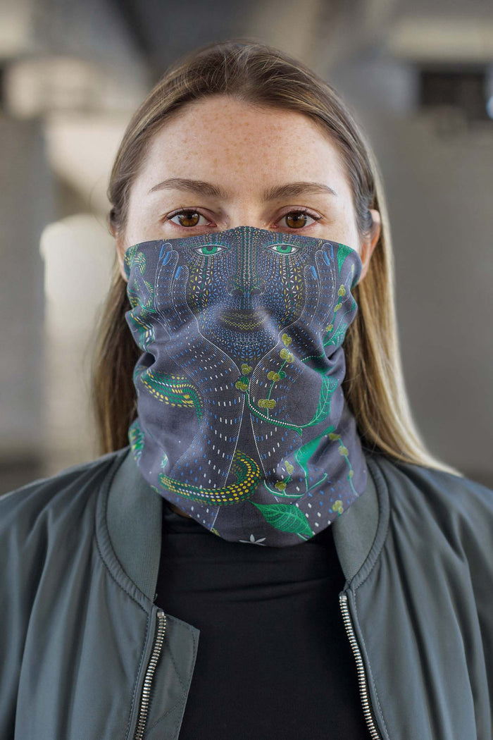 Aya Neck Gaiter Grey — Image 2 by Symbolika
