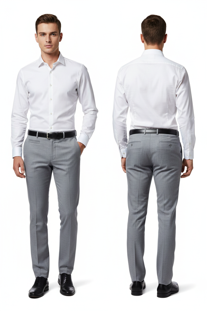 Jesse Pants B1 Chrome - Front & Back View