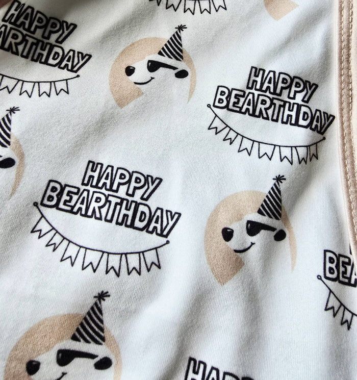 Baby Boy First Birthday Sleepers Jumpsuit - Bear