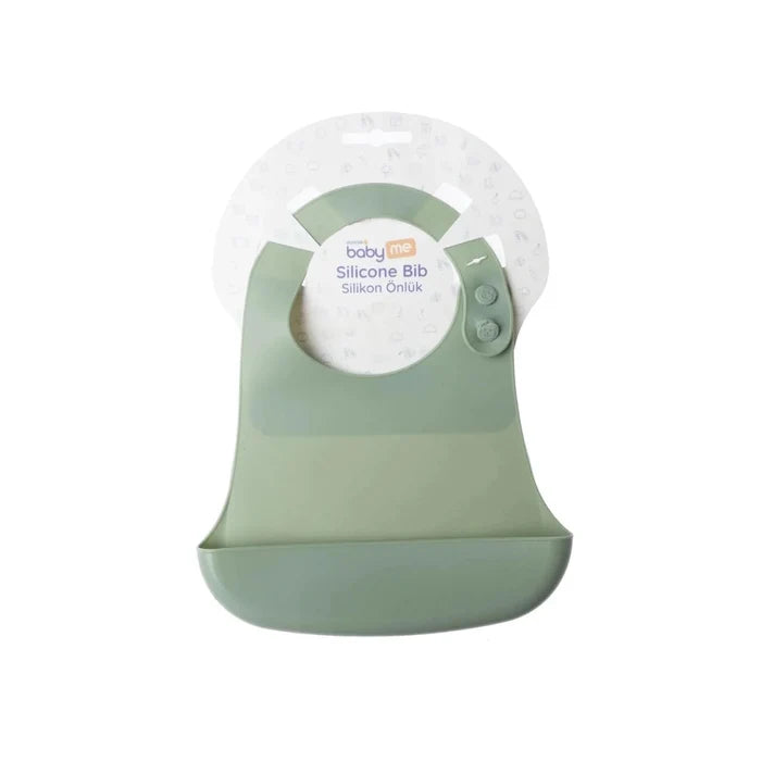 baby plus Silicone Bib - Green - ebebek