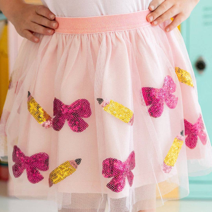Back to School Cutie Sequin Tutu - Kids Clothing