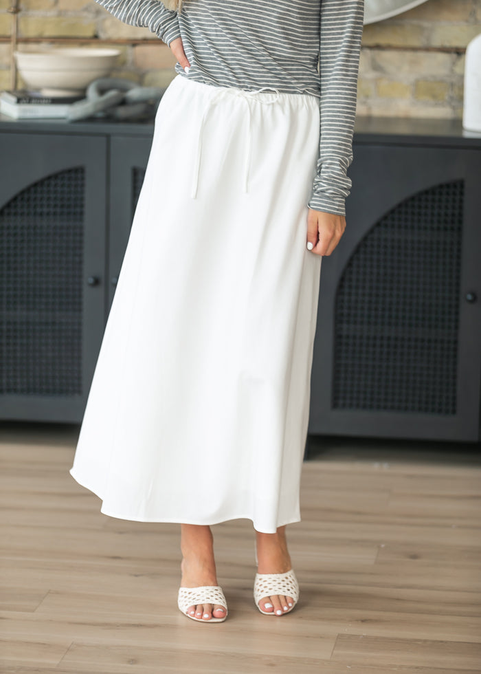 Basic Drawstring Midi Skirt FF Skirts