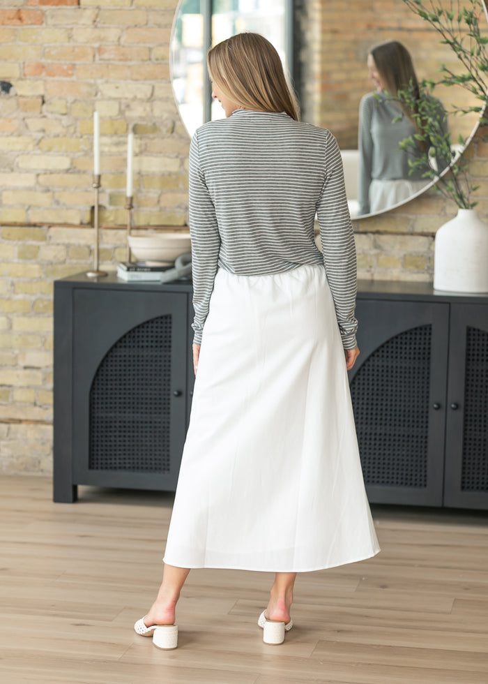 Basic Drawstring Midi Skirt FF Skirts