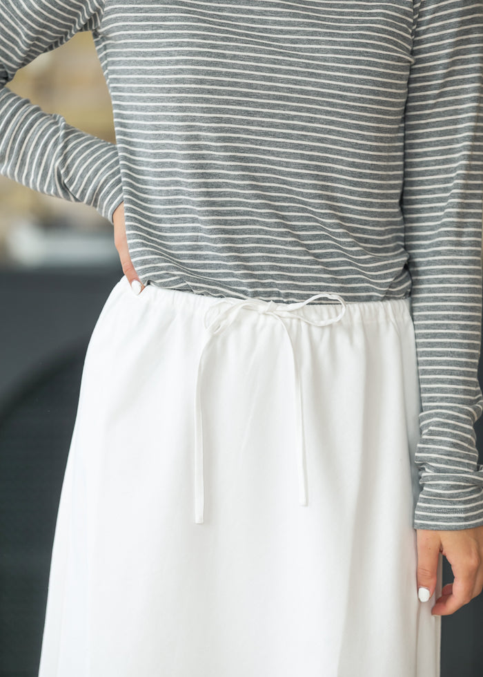 Basic Drawstring Midi Skirt FF Skirts