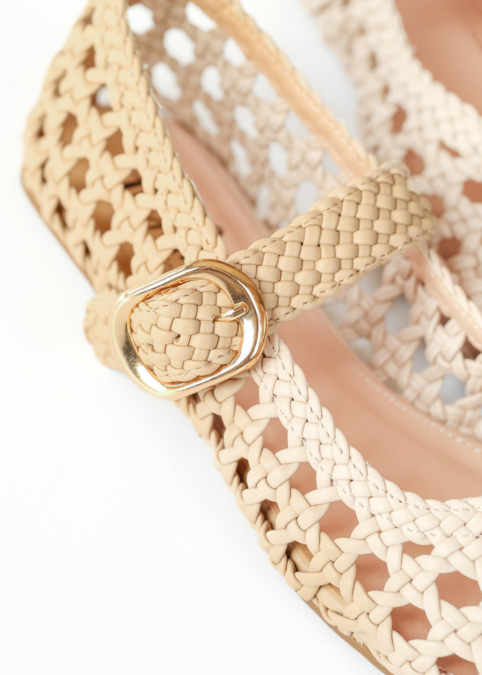 Basket Weave Ballet Flat Shoes