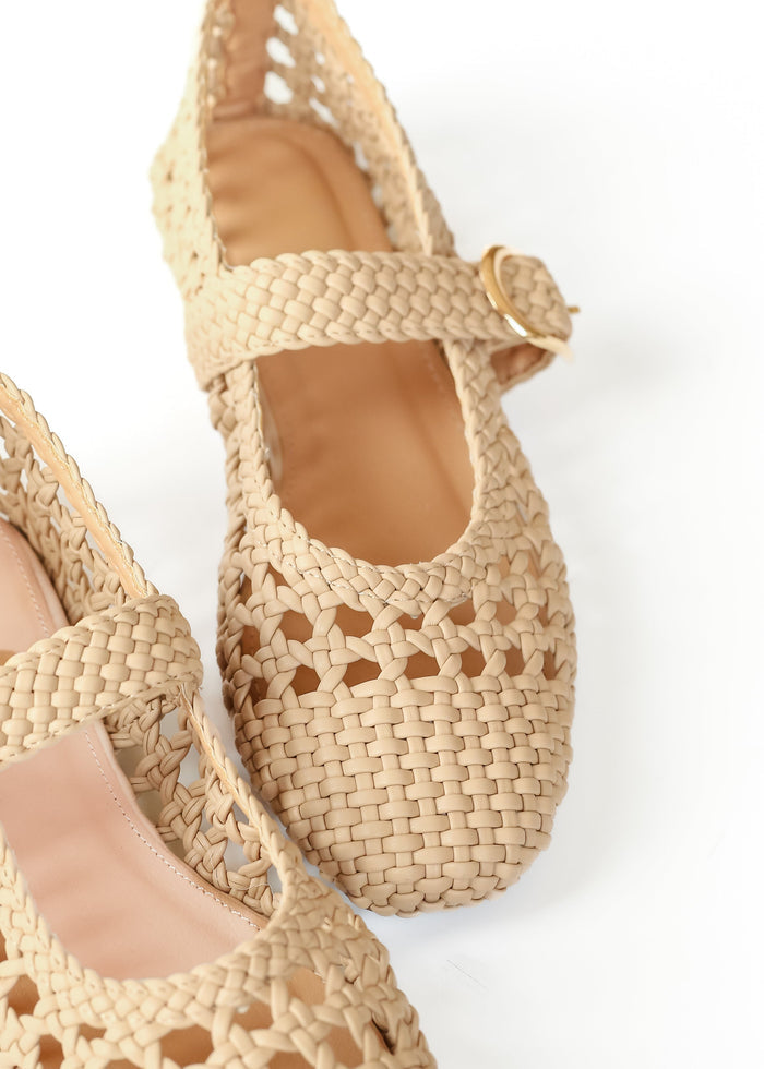 Basket Weave Ballet Flat Shoes