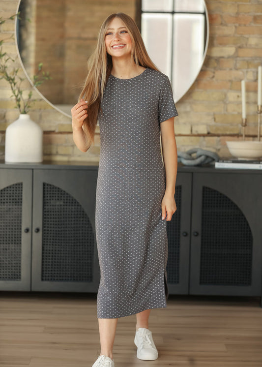 Baylor Floral Ribbed Tee Shirt Dress IC Dresses
