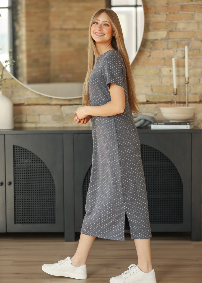 Baylor Floral Ribbed Tee Shirt Dress IC Dresses