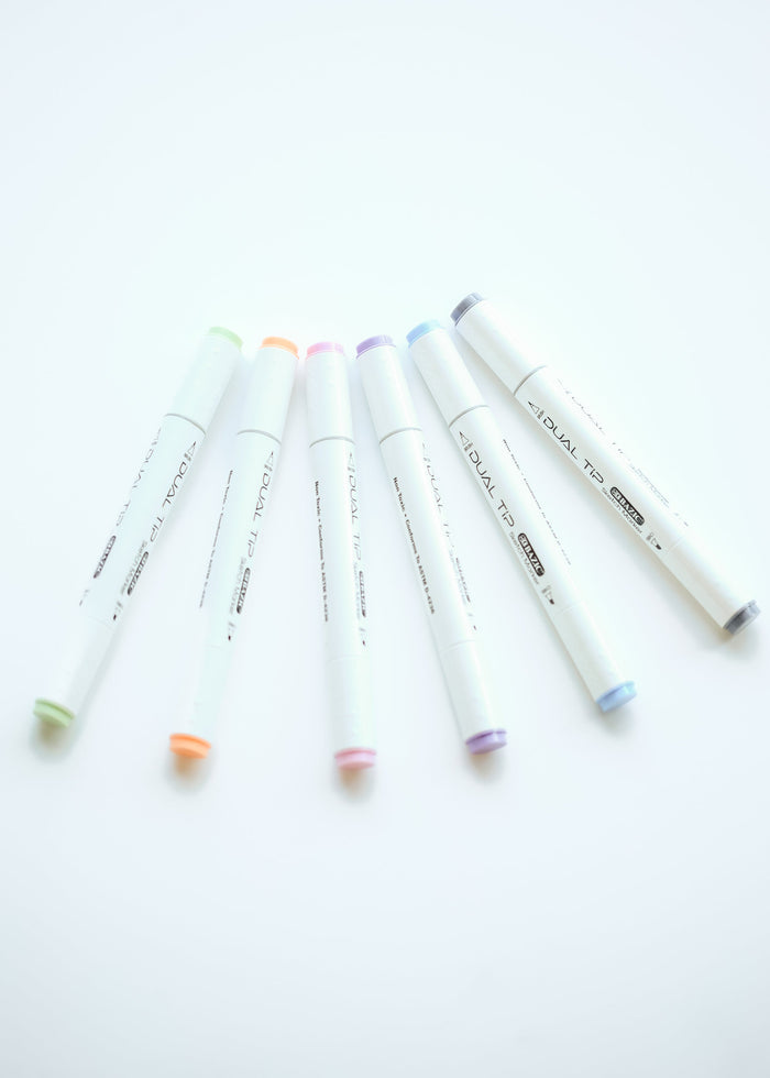 BAZIC Dual Tip Alcohol Based Markers Gifts Pastel Colors