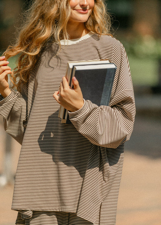 Be At Peace Striped Top FF Tops
