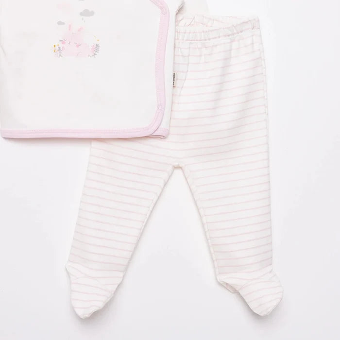Bebbek Girls Vest Hat & Footed Bottom Set Peter Pan Collar - Ecru Ecru - ebebek