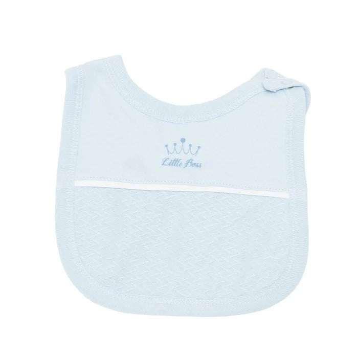 Bebetto Boys 5 - Piece Newborn Hospital Set Snap Fastening Little Boss Shirt Collar Full Length Long S - Blue Blue - ebebek