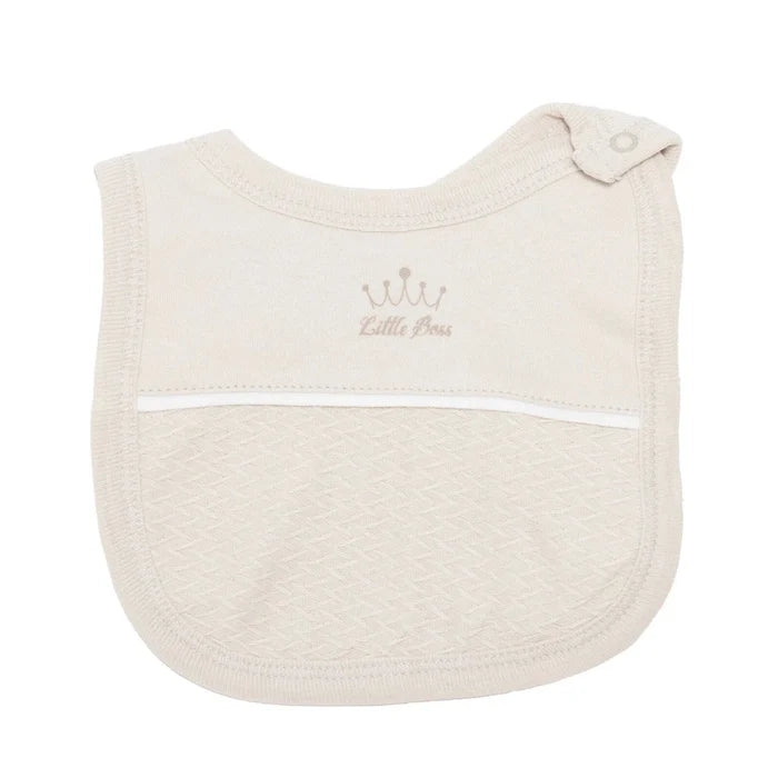 Bebetto Boys 5 - Piece Newborn Hospital Set Snap Fastening Little Boss Shirt Collar Full Length Long S - Beige Beige - ebebek