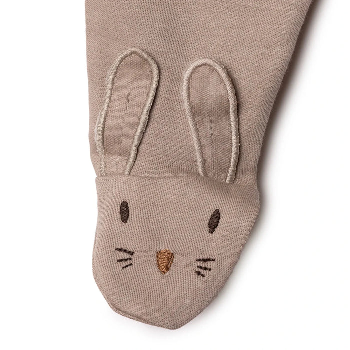 Bebetto Boys Bodysuit & Footed Bottom Set Animal Print Snap Fastening Baby Carrot Crew Neck Full Len - Brown Brown - ebebek