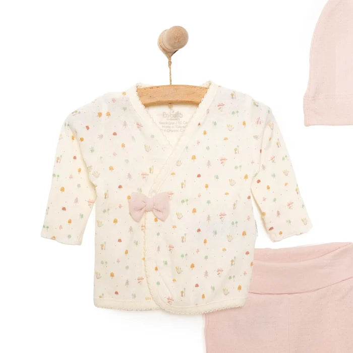 Bebetto Organic My Mushroom Girl 5 Piece Set - Light Rose - ebebek - Black Friday