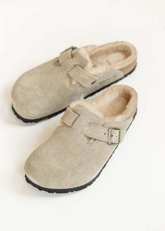 Birkenstock® Boston Shearling Suede Shoes