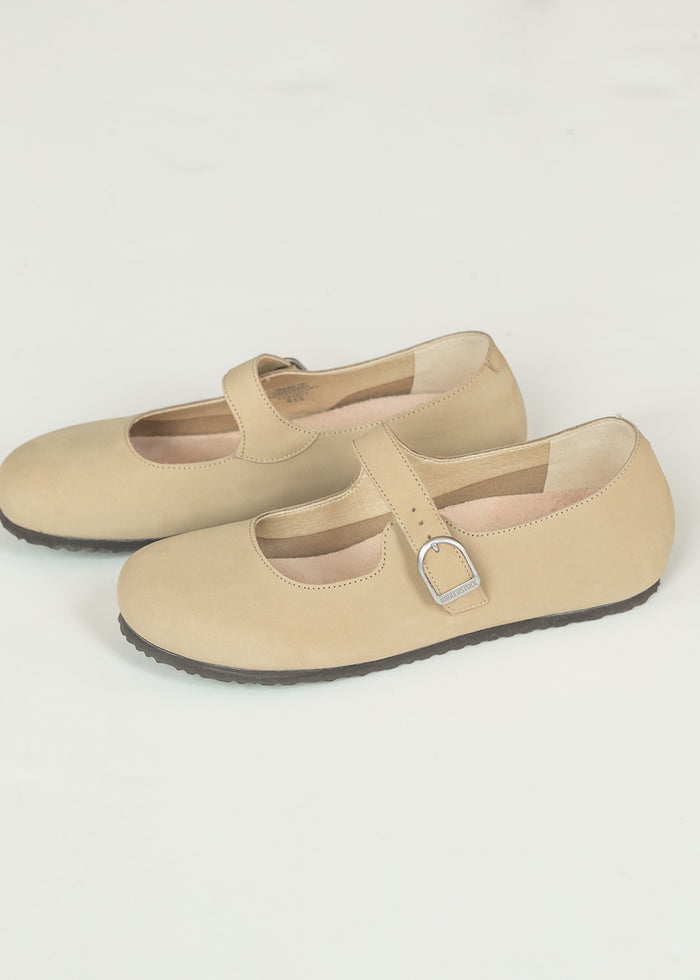 BIRKENSTOCK® Santa Clarita Nubuck Leather Mary Jane Flats Shoes