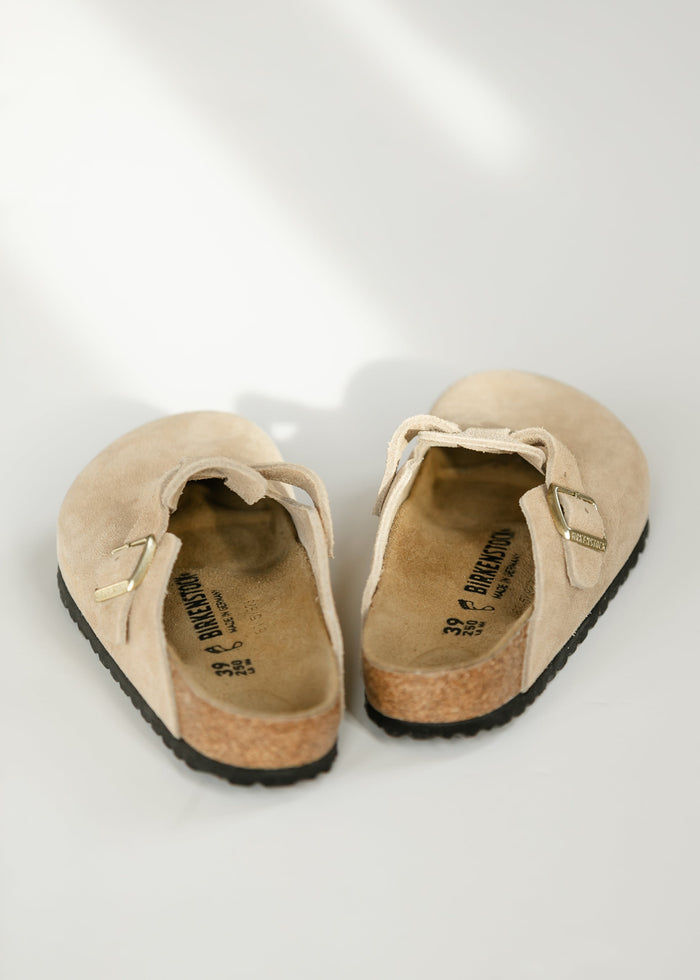Birkenstock® Women's Boston Sandcastle Suede Clog Shoes