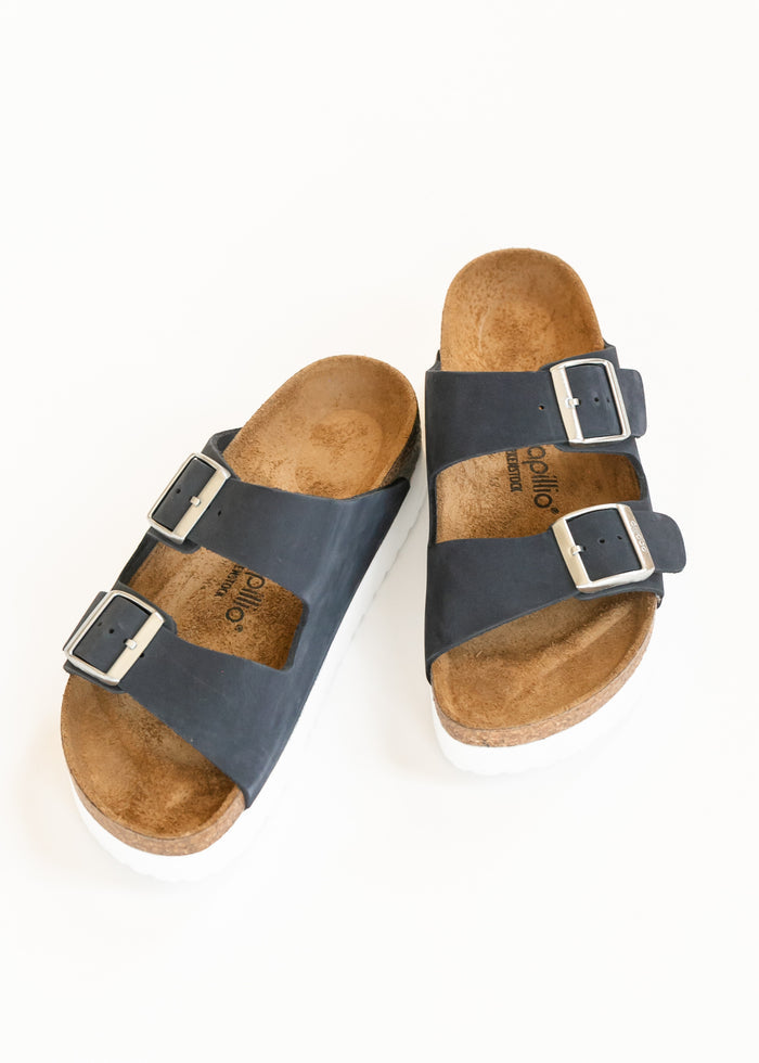 BIRKENSTOCK® Women's New Navy Arizona Platform Sandal Shoes