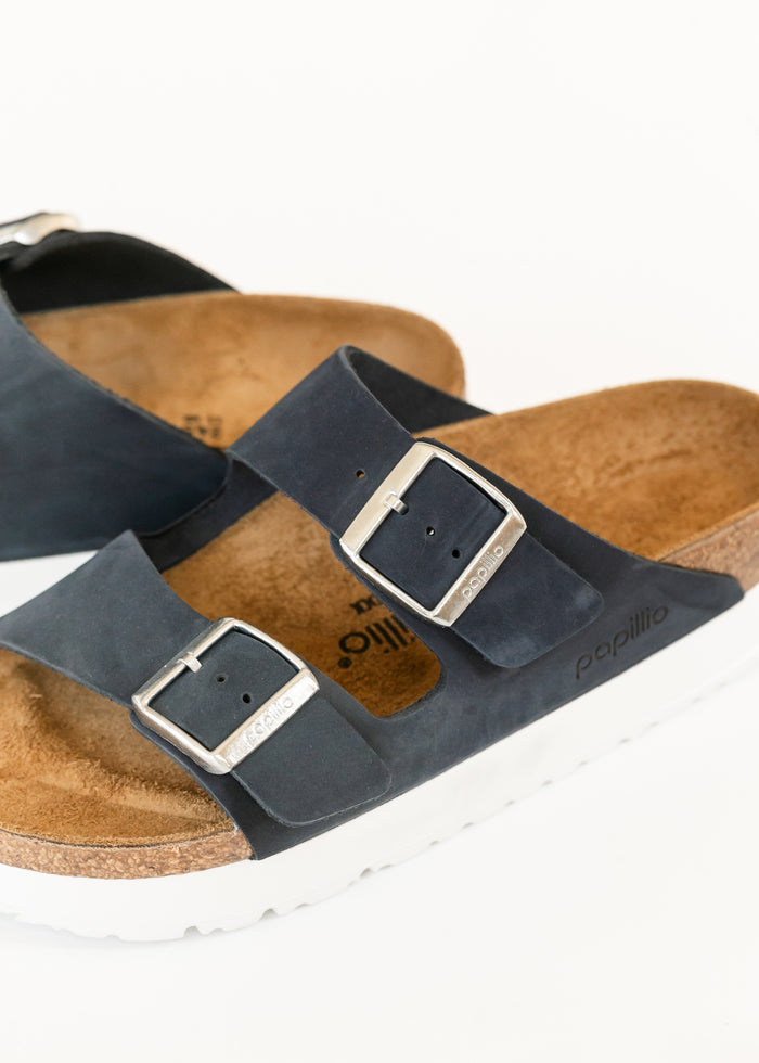 BIRKENSTOCK® Women's New Navy Arizona Platform Sandal Shoes