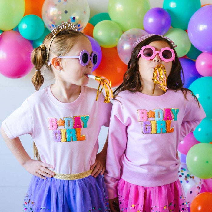 Birthday Girl Patch Sweatshirt - Kids Birthday Sweatshirt
