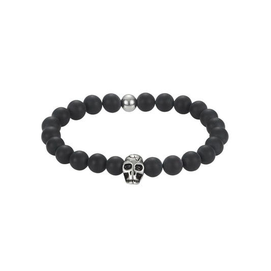 Black Agate Steel Bracelet