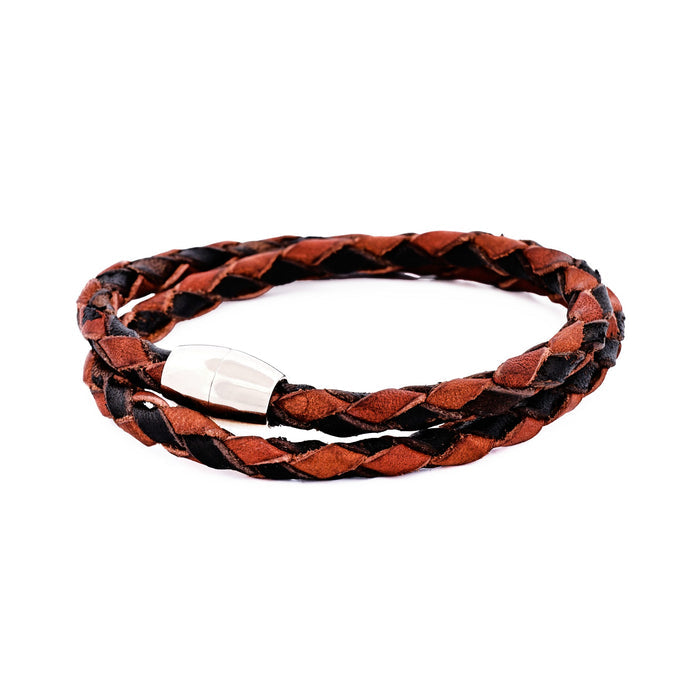 Black Brown Leather Bracelet