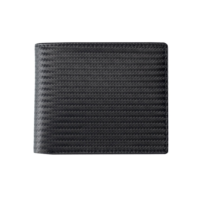 Black Carbon Fibre Leather Wallet