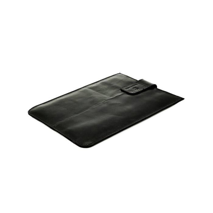 Black Leather iPad-Mini Sleeve