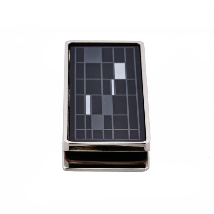 Black & White Enamel Patterned Money Clip