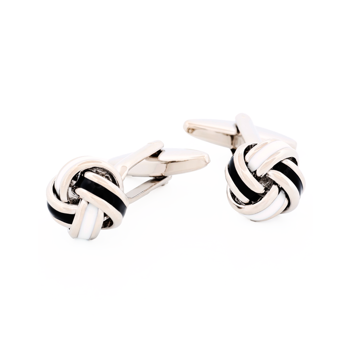 Black & White Knot Cufflinks