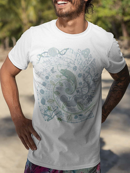 Blueprint 1 Land T-Shirt — visionary art by Symbolika
