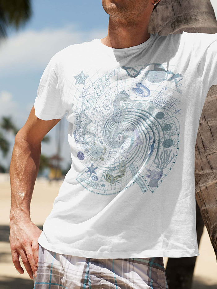 Blueprint II Sea T-Shirt — visionary art by Symbolika