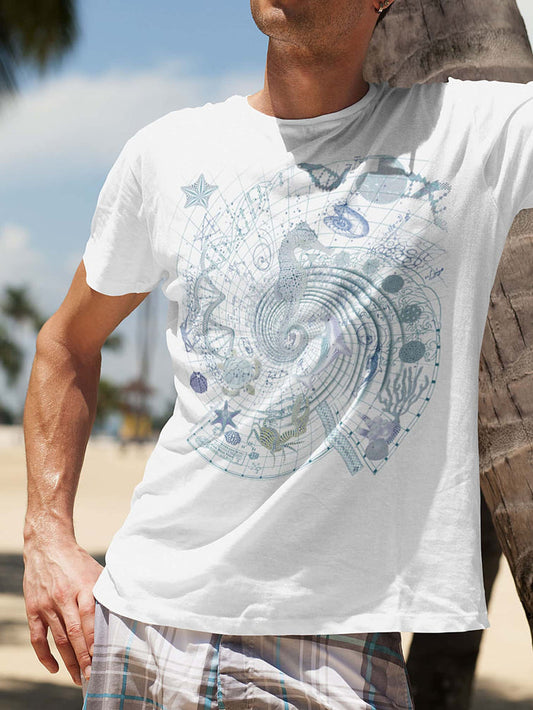 Blueprint II Sea T-Shirt — visionary art by Symbolika