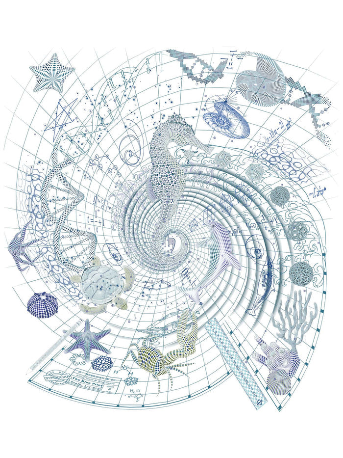 Blueprint II Sea T-Shirt — Image 2 by Symbolika