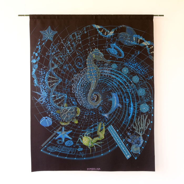 Blueprint II Sea Tapestry — visionary art by Symbolika