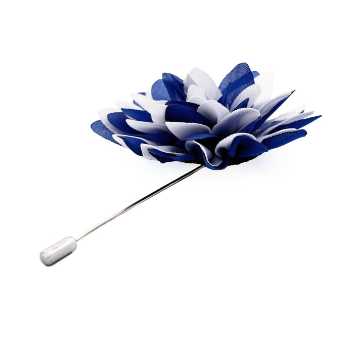 Blue/White Flower lapel Pin