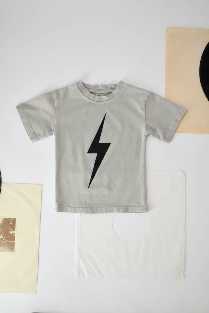 Boys Clothes Greige Acid Wash Spark Tee - USA Made