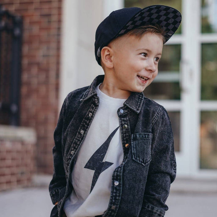 Boys Clothes Greige Acid Wash Spark Tee - USA Made