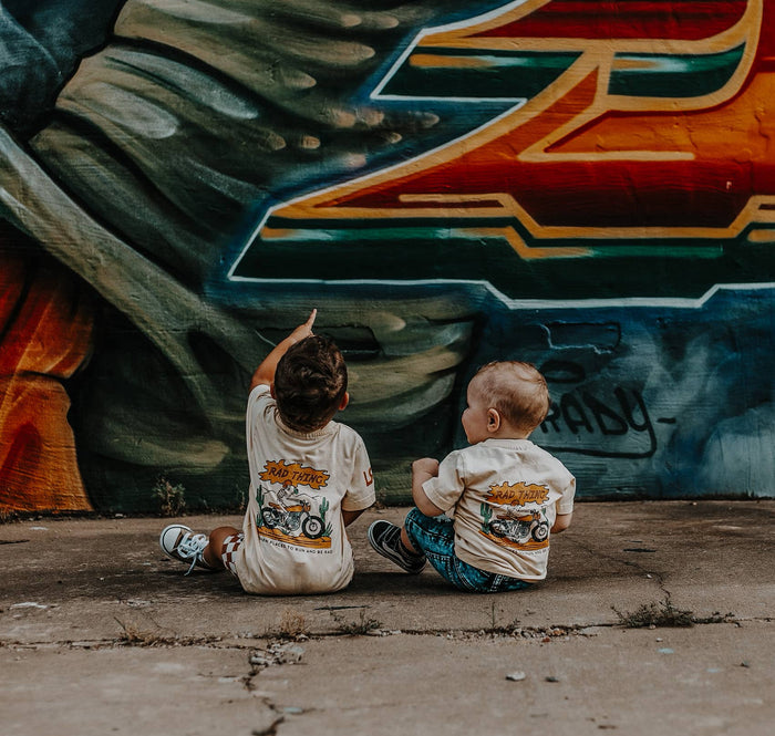 Boys Clothes Where The Rad Things Are Vintage Beige - USA made