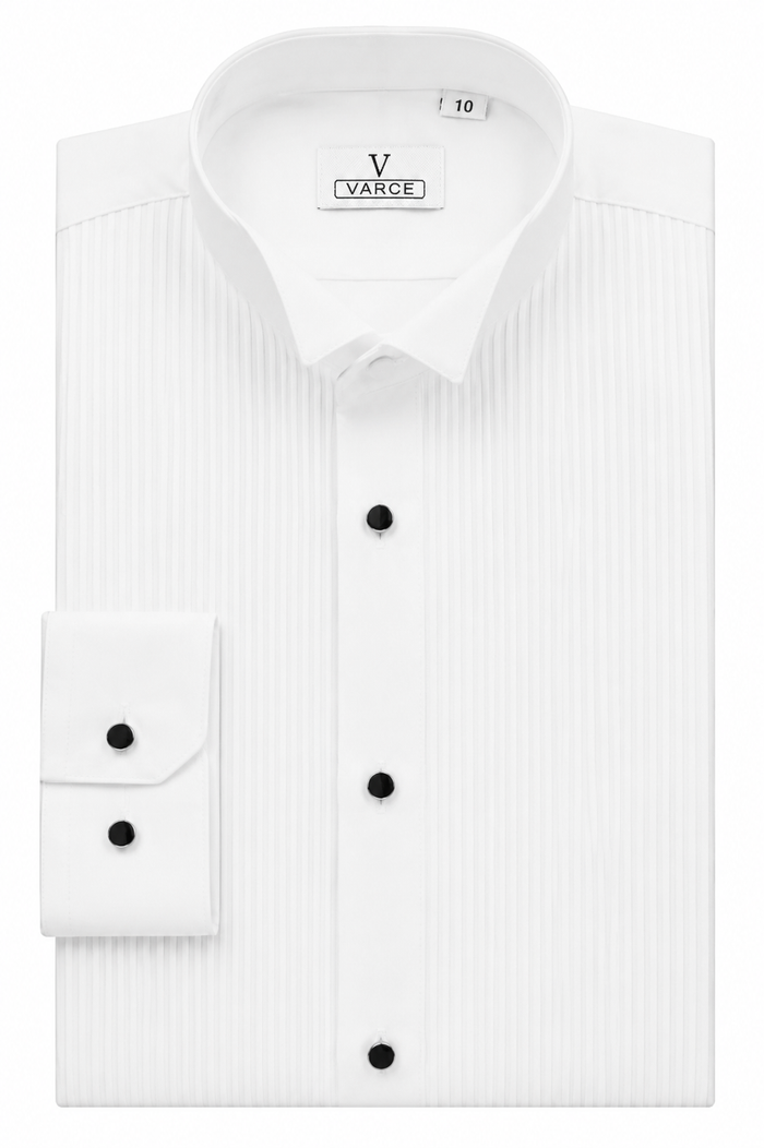 ### Boys Dinner Shirt – Wing Collar & Standard Point Collar

Complete your young gentleman's formal look with the **Boys Dinner Shirt**, available in both a classic **Wing Collar** and **Standard Point Collar**. Designed for weddings, black-tie events, school formals and special occasions, this premium dress shirt offers timeless elegance with a comfortable fit.

Crafted from a soft, easy-care fabric, the shirt features a **pleated front bib** for a refined formal finish and **contrasting black