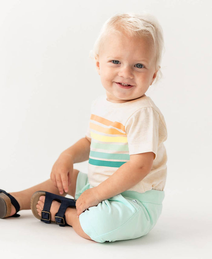 Boys Light Aqua Jogger Shorts