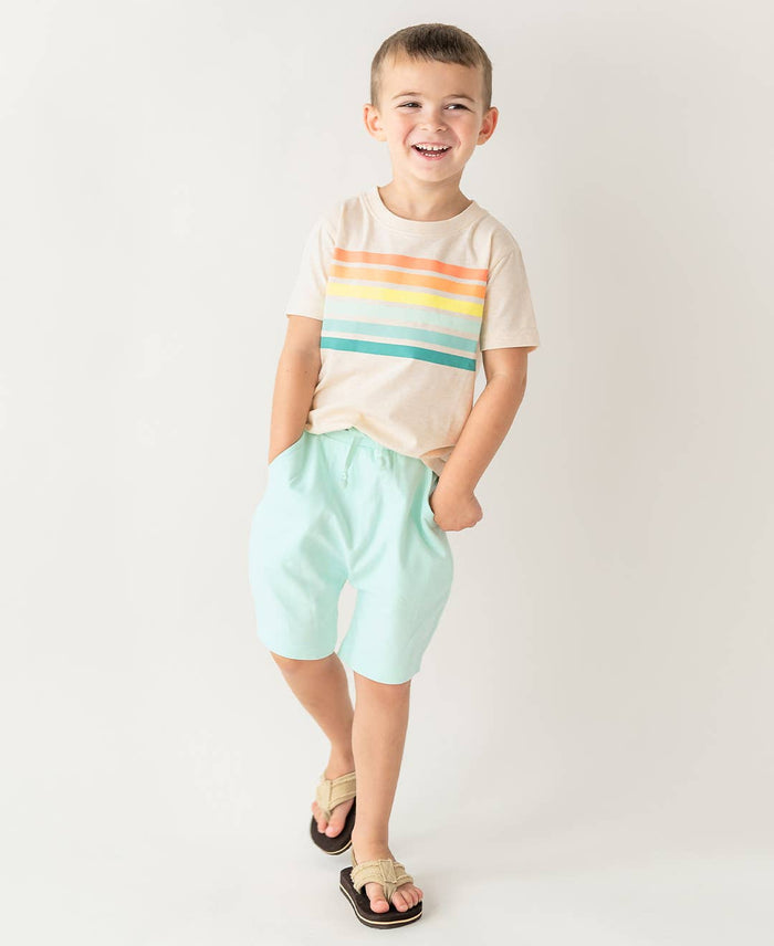 Boys Light Aqua Jogger Shorts