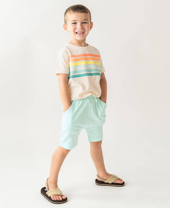 Boys Light Aqua Jogger Shorts