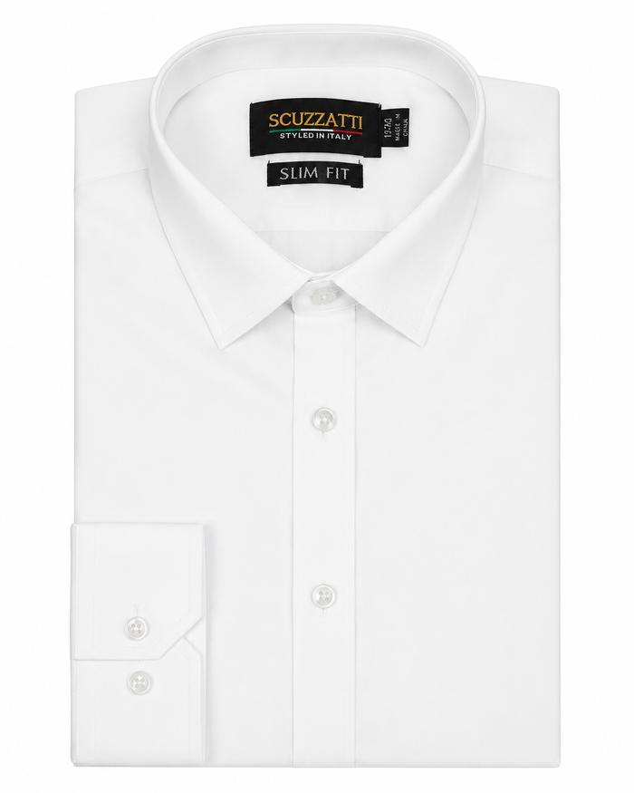 ### Hugo Polin Slim Fit Shirt

Timeless, versatile and effortlessly sharp, the **Hugo Polin Slim Fit Shirt** is an essential addition to every gentleman's wardrobe. Crafted for a modern tailored fit, this shirt offers a clean silhouette that's perfect for business, weddings, school formals or any special occasion.

Available in **Black, Ivory and White**, each colour is designed to pair seamlessly with suits, tuxedos and smart-casual tailoring. Featuring a classic point collar, adjustable double