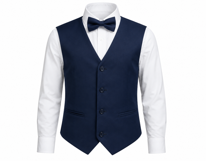 ### James Fine Twill Boys Vest

Complete the look with our **James Fine Twill Vest**, designed to bring timeless style to every special occasion. Crafted from premium fine twill fabric, this classic vest offers a tailored fit that's perfect for weddings, formal events, school celebrations, and family occasions.

Wear it as part of the **matching James Fine Twill Suit** for a coordinated formal look, or pair it with dress trousers and a crisp shirt for a smart outfit on its own.

**Features:**

*