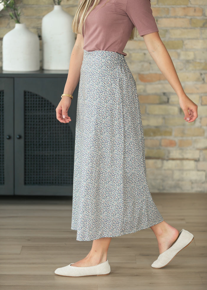 Braylyn Berry Floral Midi Skirt IC Skirts