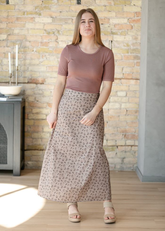 Taupe Floral / XS