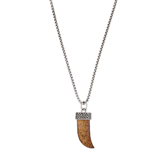 Bronzite Shark S Tooth Pendant