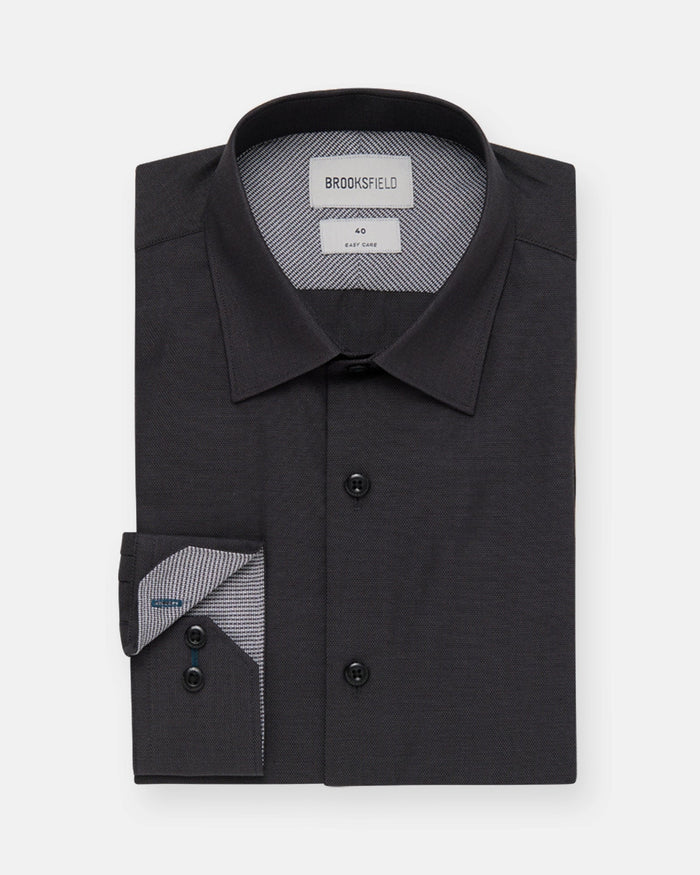 Brooksfield Charcoal Slim Fit Business Shirt | BFC2575